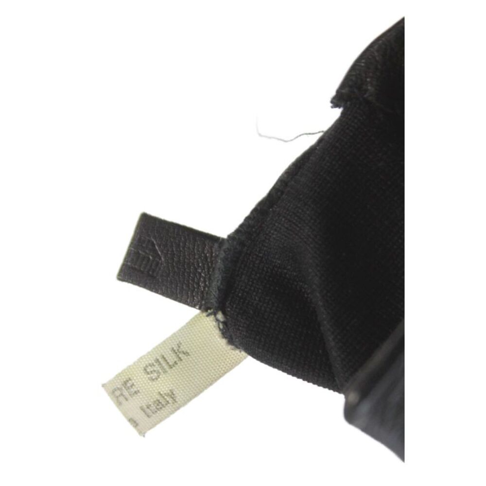 Bottega Veneta Womens Intracciato Pull On Driving Gloves Black Size 4 - Picture 5 of 5
